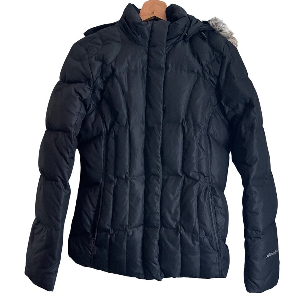 Eddie Bauer Women Down Puffer Jacket Size S Minimalist Winter Outdoor Classic